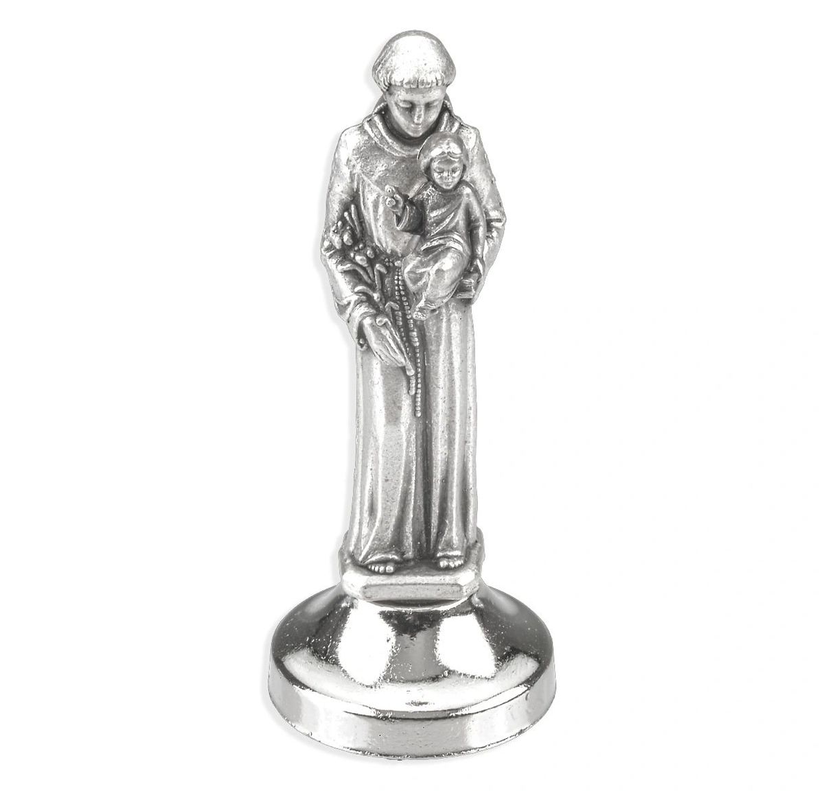 50 Piece, 2.5", Deluxe Saint Anthony Silver Catholic Statue. Statue is of the finest quality